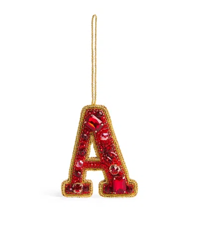 Tinker Tailor Embellished A Tree Decoration In Red