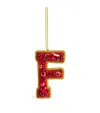 Tinker Tailor Embellished F Tree Decoration In Red