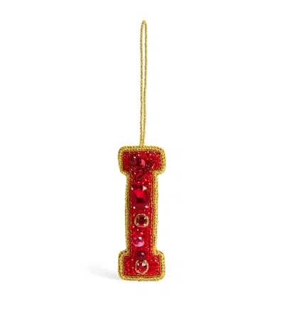 Tinker Tailor Embellished I Tree Decoration In Red