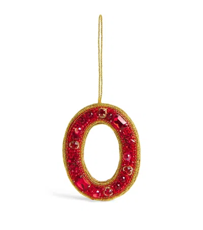 Tinker Tailor Embellished O Tree Decoration In Red