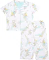 Tinkerbell Toddler Girls Short Sleeve Button Down Sleep Shirt And Open Leg Pant, 2-piece Pajama Set In Assorted