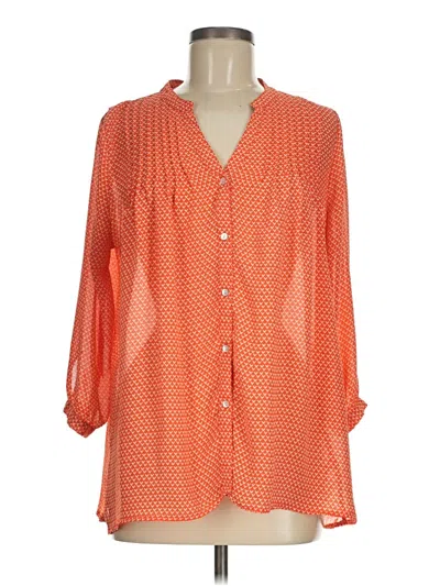 Pre-owned Tinley Road 3/4 Sleeve Blouse In Orange