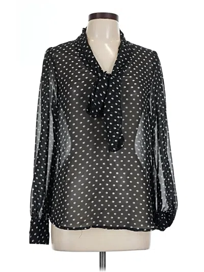 Pre-owned Tinley Road Long Sleeve Blouse In Black