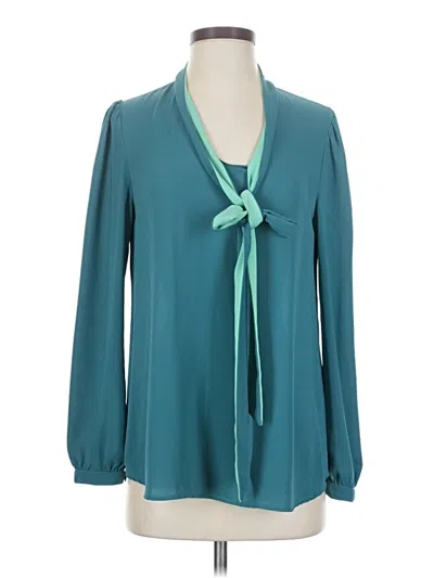 Pre-owned Tinley Road Long Sleeve Blouse In Blue