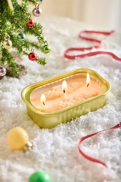 Tinned Candle Tinned Fish Candle, Wintry In Gold