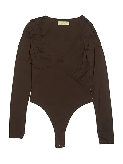 Pre-owned Tinsel Bodysuit In Brown