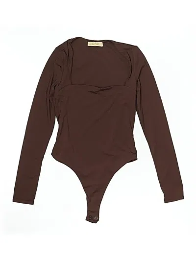 Pre-owned Tinsel Bodysuit In Brown