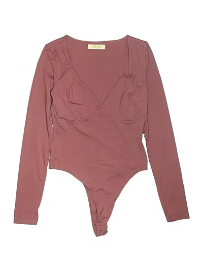 Pre-owned Tinsel Bodysuit In Burgundy