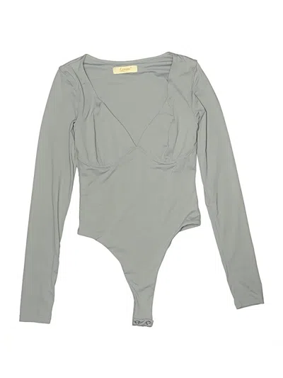 Pre-owned Tinsel Bodysuit In Gray