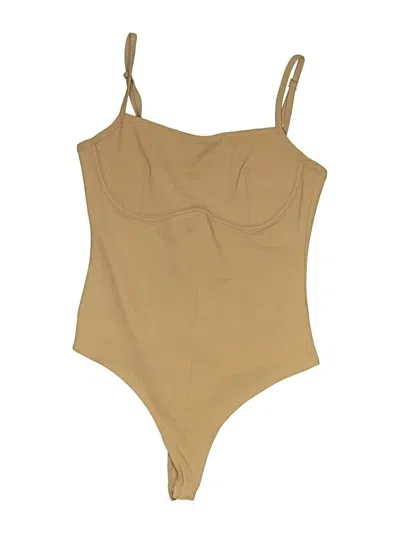 Pre-owned Tinsel Bodysuit In Tan