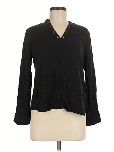 Pre-owned Tinsel Long Sleeve Blouse In Black