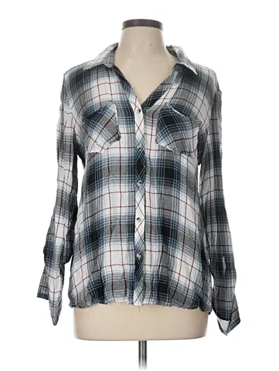 Pre-owned Tinsel Long Sleeve Blouse In Blue