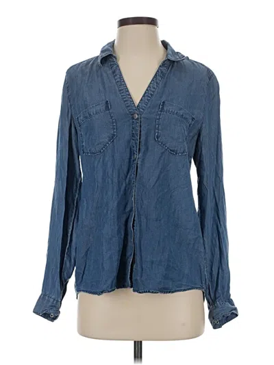 Pre-owned Tinsel Long Sleeve Blouse In Blue