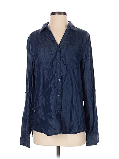 Pre-owned Tinsel Long Sleeve Blouse In Blue