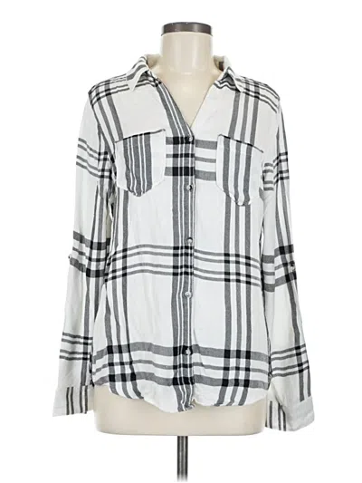 Pre-owned Tinsel Long Sleeve Blouse In Silver