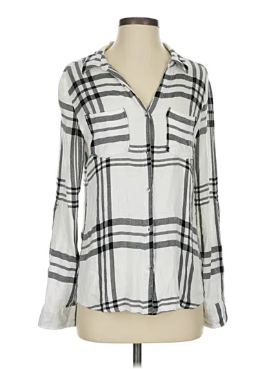 Pre-owned Tinsel Long Sleeve Blouse In White