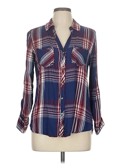 Pre-owned Tinsel Long Sleeve Button Down Shirt In Blue