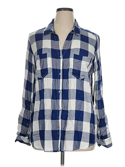 Tinsel Long Sleeve Button Down Shirt In Blue