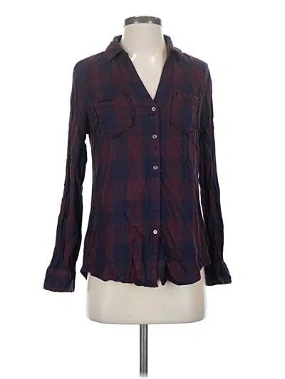 Pre-owned Tinsel Long Sleeve Button Down Shirt In Burgundy