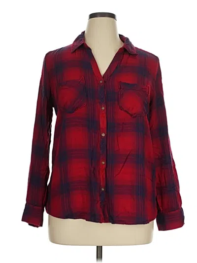 Pre-owned Tinsel Long Sleeve Button Down Shirt In Red