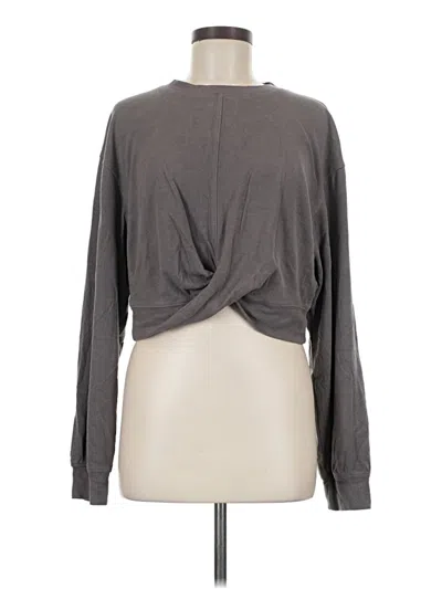 Pre-owned Tinsel Long Sleeve Top Gray Cowl Neck Tops