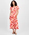 Tinsel Petite Print Short-sleeve Maxi Dress