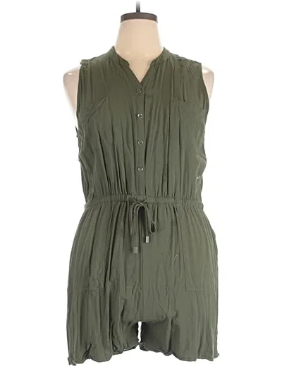 Pre-owned Tinsel Romper In Green