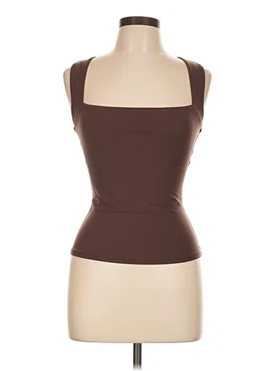 Pre-owned Tinsel Tank Top Brown Strapless Neckline Tops