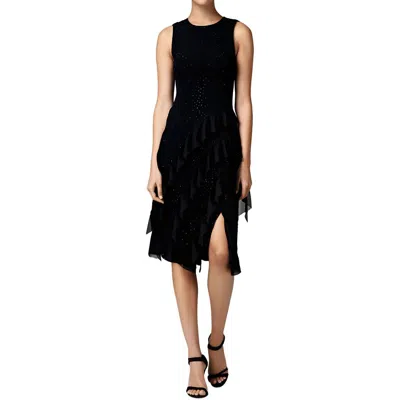 Tinsel Womens Embellished Mesh Midi Dress