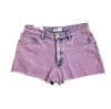 Tinsels Women's Hi-rise Acid Wash Denim Shorts In Pink In Pink