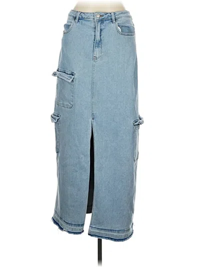 Pre-owned Tinseltown Denim Skirt In Blue