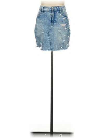 Pre-owned Tinseltown Denim Skirt In Blue