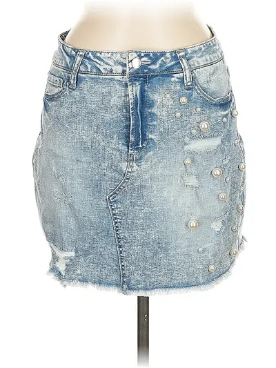 Pre-owned Tinseltown Denim Skirt In Blue