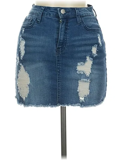 Pre-owned Tinseltown Denim Skirt In Blue