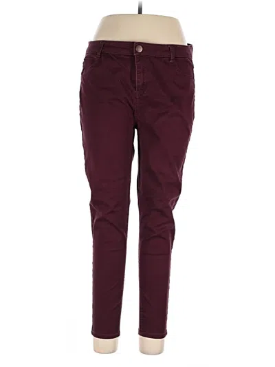 Pre-owned Tinseltown Jeggings In Burgundy