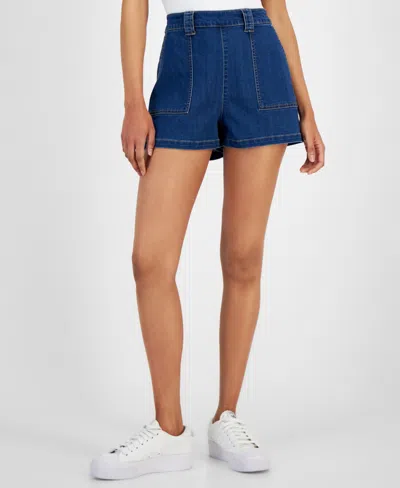 Tinseltown Juniors' High-rise Pull-on Hot Shorts In Adams Wash