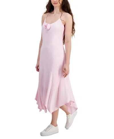 Tinseltown Juniors' Rosette Midi Dress In Cherry Blo