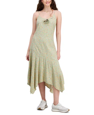 Tinseltown Juniors' Rosette Midi Dress In Fresh Sage