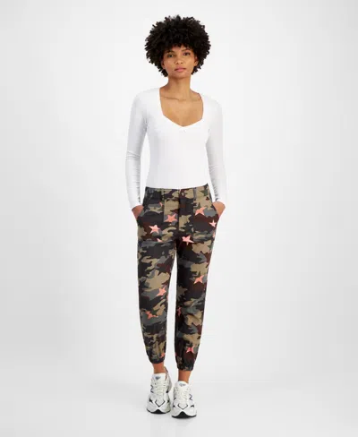 Tinseltown Juniors' Utility Cargo Jogger Pants In Star Camo