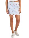 Tinseltown Juniors Womens Embroidered Mini Denim Skirt In Multi