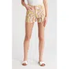 Tinseltown Print Relaxed Denim Shorts In Multi Wavy Print