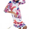 Tinta & Bariloche Aliana Dress In Fuschia Print In White
