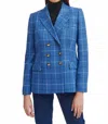 Tinta & Bariloche Andes Double Breasted Plaid Jacket In Blue