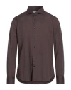 Tintoria Mattei 954 Exclusively For Bongenie Grieder Since 1891 Man Shirt Chocolate Brown Size 16 ½  In Brown