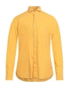 Tintoria Mattei 954 Exclusively For Bongenie Grieder Since 1891 Man Shirt Marigold Size 17 Cotton In Yellow