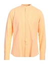 Tintoria Mattei 954 Man Shirt Apricot Size 16 ½ Cotton, Linen In Orange