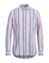 Tintoria Mattei 954 Man Shirt Azure Size 17 Cotton In Blue