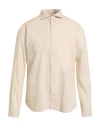 Tintoria Mattei 954 Man Shirt Beige Size 16 Cotton In Neutral