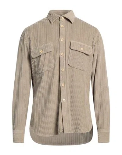 Tintoria Mattei 954 Man Shirt Beige Size 17 Cotton