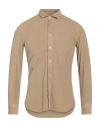 Tintoria Mattei 954 Man Shirt Beige Size 17 ½ Cotton, Elastane In Beige
